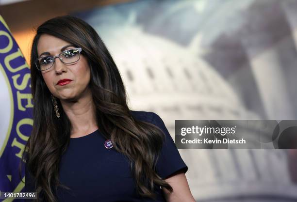 Rep. Lauren Boebert attends a House Second Amendment Caucus press conference at the U.S. Capitol on June 08, 2022 in Washington, DC. The lawmakers...