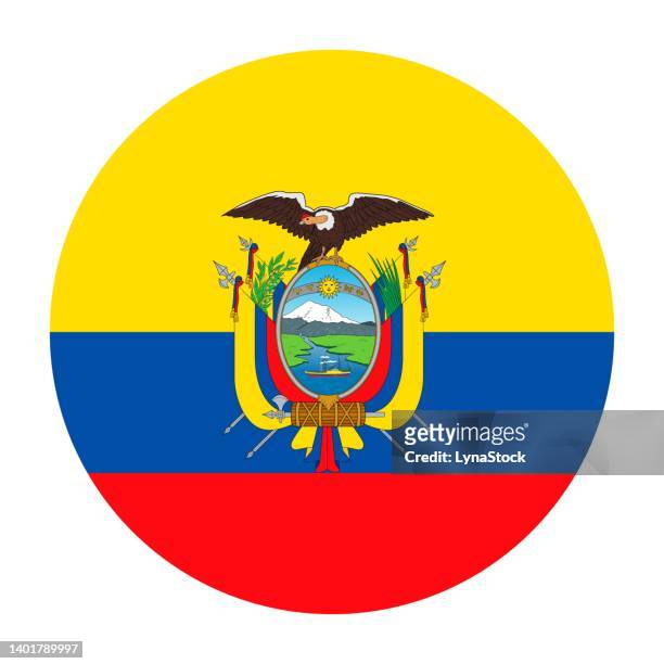 national flag of ecuador - ecuador stock illustrations