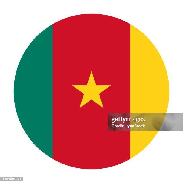 nationalflagge von kamerun - kamerun stock-grafiken, -clipart, -cartoons und -symbole