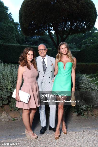 Francesca Versace, Cesare Cunaccia and Fiammetta Cicogna attend the McKim Medal Gala 2022 on June 08, 2022 in Rome, Italy.