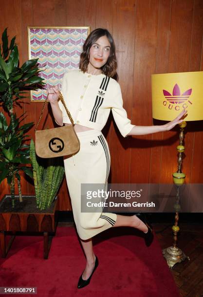 Alexa Chung attends the adidas x Gucci House of Originals Sports Club to celebrate the launch of the adidas x Gucci collection, at the Peckham...