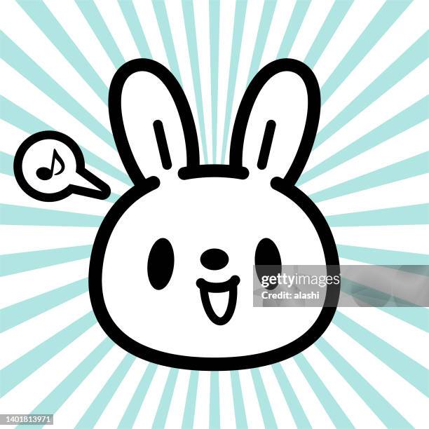 bildbanksillustrationer, clip art samt tecknat material och ikoner med cute character design of the bunny - animal head