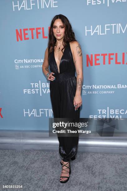 Tefi Pessoa attends the "Halftime" Premiere during the Tribeca Festival Opening Night on June 08, 2022 in New York City.