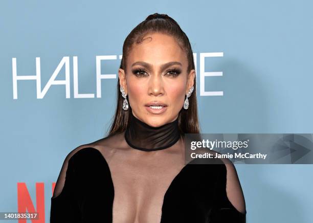 Jennifer Lopez attends "Halftime" Premiere during the Tribeca Festival Opening Night on June 08, 2022 in New York City.