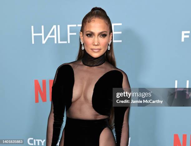 Jennifer Lopez attends "Halftime" Premiere during the Tribeca Festival Opening Night on June 08, 2022 in New York City.