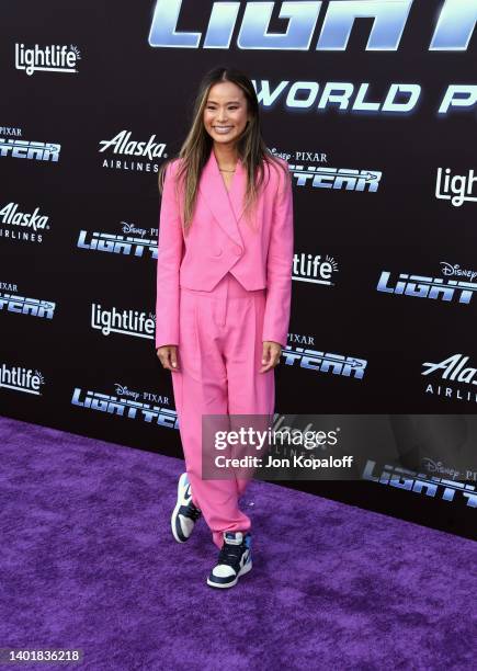 Jamie Chung attends Disney And Pixar's "Lightyear" premiere at El Capitan Theatre on June 08, 2022 in Los Angeles, California.