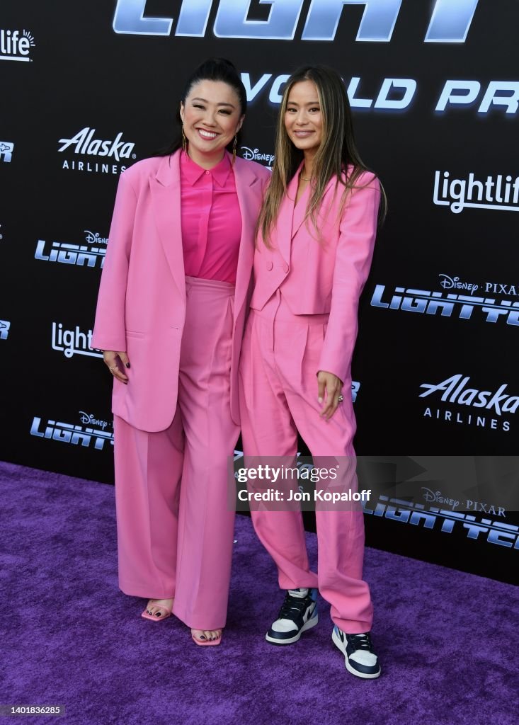Sherry Cola and Jamie Chung attend Disney And Pixar's "Lightyear