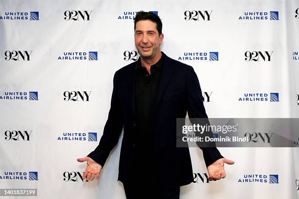 David Schwimmer attends a conversation with James Burrows at The 92nd Street Y, New York on June 08, 2022 in New York City.