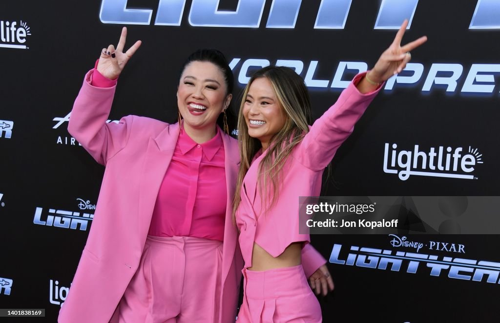 Sherry Cola and Jamie Chung attend Disney And Pixar's "Lightyear
