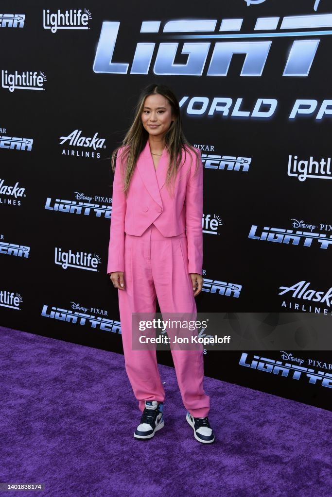 Jamie Chung attends Disney And Pixar's "Lightyear" premiere at El