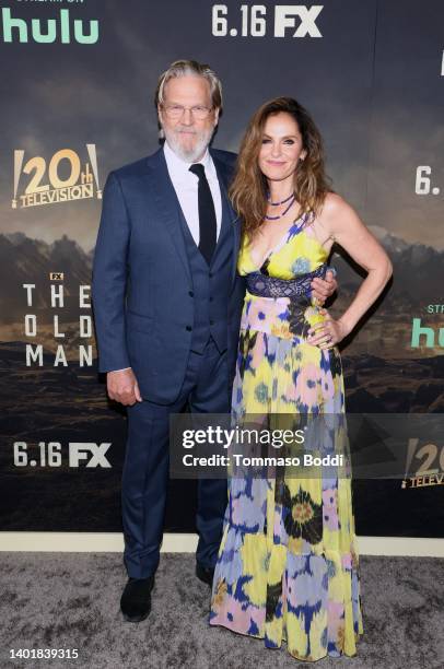 Jeff Bridges and Amy Brenneman attend FX's "The Old Man" Season 1 LA Tastemaker Event at Academy Museum of Motion Pictures on June 08, 2022 in Los...
