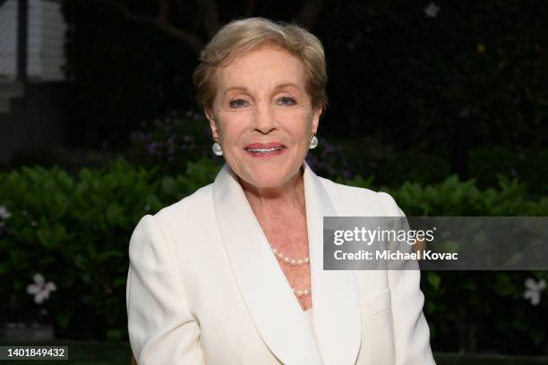 Julie Andrews attends the private cocktail reception with Life Achievement Honoree Julie Andrews at Fox Studio Lot on June 08, 2022 in Los Angeles,...