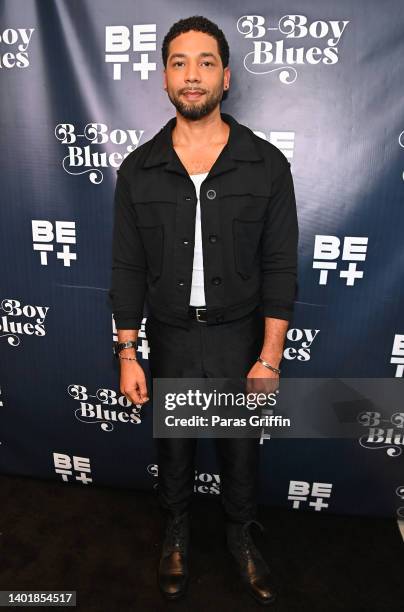 Director/Actor Jussie Smollett attends the Atlanta premiere of "B-Boy Blues" at Silverspot Cinema at The Battery Atlanta on June 08, 2022 in Atlanta,...