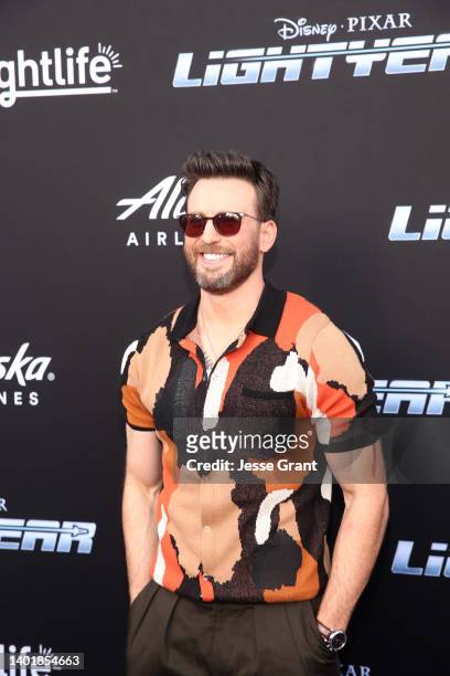 Chris Evans attends the World Premiere of Disney and Pixar's feature film "Lightyear" at El Capitan Theatre in Hollywood, California on June 08,...