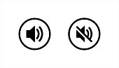 Sound icon. Music volume symbol vector illustration