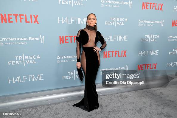 Jennifer Lopez attends the "Halftime" Premiere during the Tribeca
