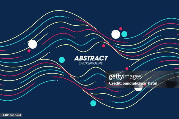 poster with dynamic waves. vector illustration. abstract background. - ameba stock illustrations