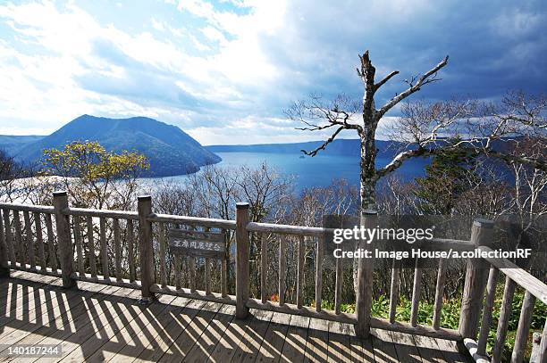 uramashu observatory and lake mashu - kiyosato hokkaido stock pictures, royalty-free photos & images