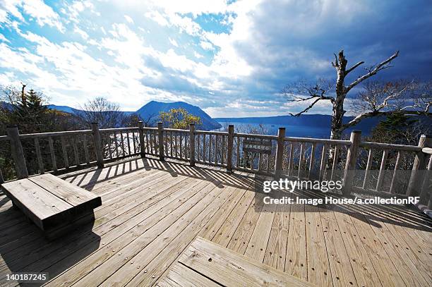 uramashu observatory and lake mashu - kiyosato hokkaido stock pictures, royalty-free photos & images