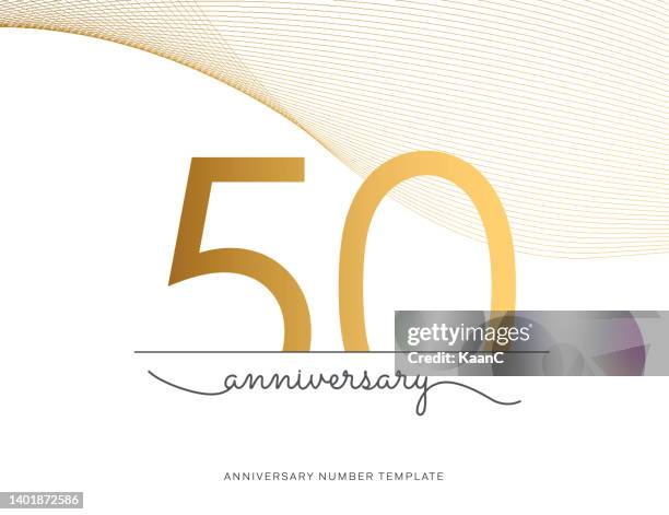 anniversary logo template isolated, anniversary icon label, anniversary symbol stock illustration - 50th anniversary stock illustrations