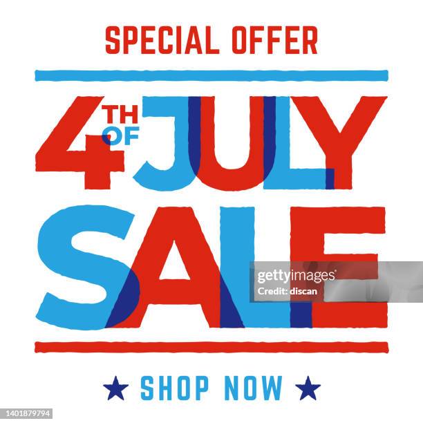 fourth of july sale design for advertising, banners, leaflets and flyers. - firework border stock illustrations