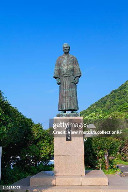 statue of manjiro nakahama - bronze statue stock pictures, royalty-free photos & images