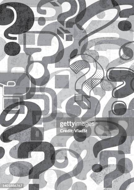 question mark background q&a quiz grunge textured abstract vector pattern - pub quiz stock illustrations