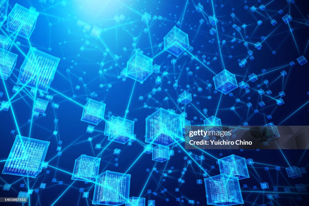 Abstract blockchain background