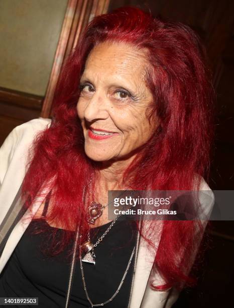 Patricia Field poses backstage at the hit play “POTUS: Or, Behind Every Great Dumbass are Seven Women Trying to Keep Him Alive“ on Broadway at The...