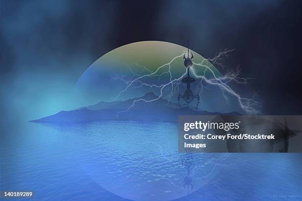 a military base on another planet. - army base stock illustrations