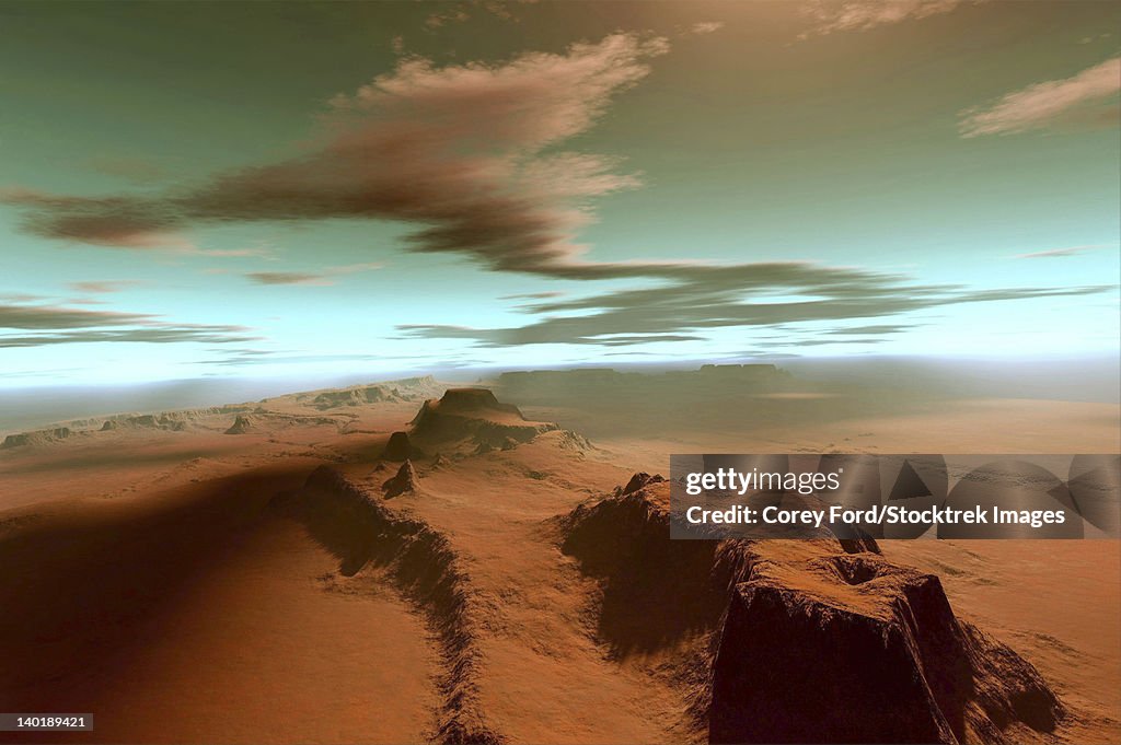 Overhead view of a vast desert wilderness.
