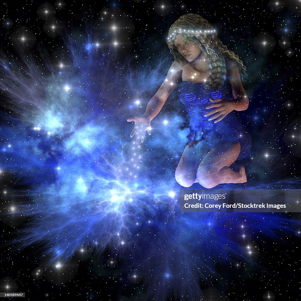 Vesta spreads bright stars among the constellations of the universe.