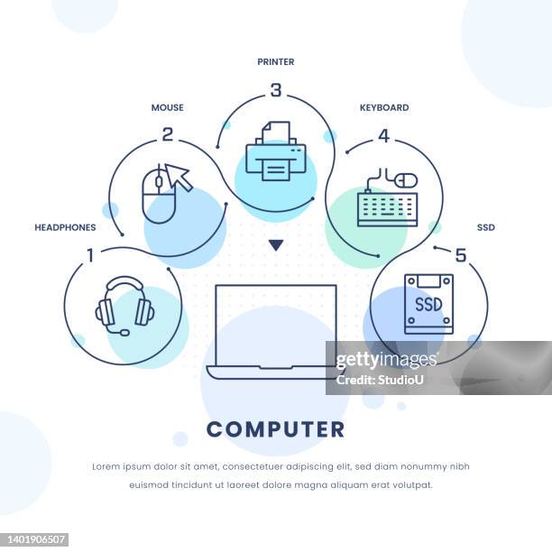 computer-infografik-design - mouse pad stock-grafiken, -clipart, -cartoons und -symbole