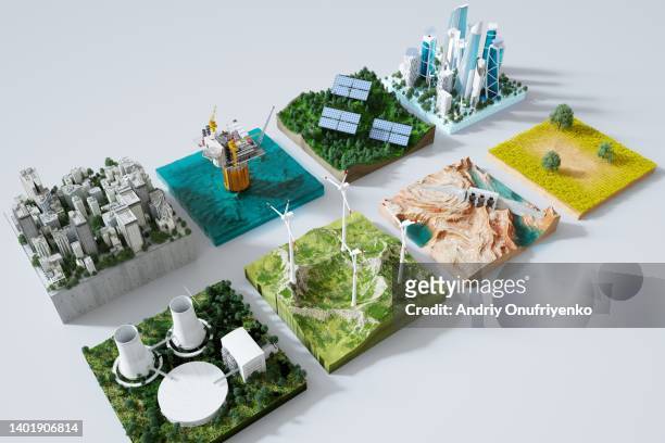 sustainability data - wind power city stock pictures, royalty-free photos & images