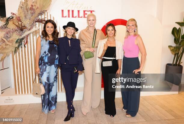 Nina Moghaddam, Caro Cult, Franziska Knuppe, Nazan Eckes and Lea-Sophie Cramer attend the "Les Ateliers Lillet - A Place For Female Growth" event at...