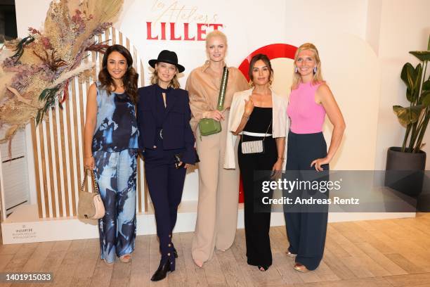 Nina Moghaddam, Caro Cult, Franziska Knuppe, Nazan Eckes and Lea-Sophie Cramer attend the "Les Ateliers Lillet - A Place For Female Growth" event at...