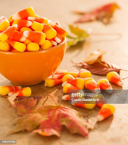 bowl with halloween candies - candy dish stock pictures, royalty-free photos & images