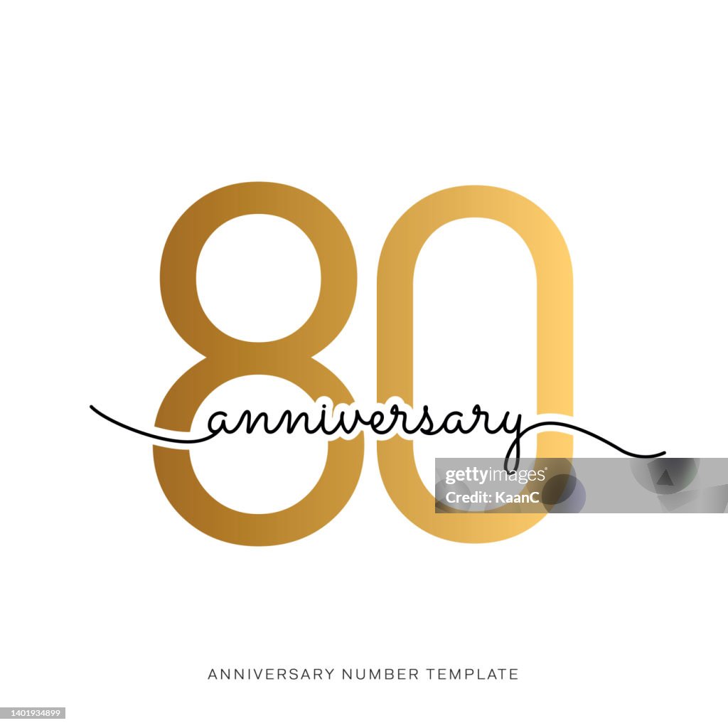Anniversary logo template isolated, anniversary icon label, anniversary symbol stock illustration