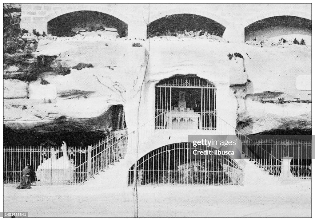 Ancient photo: Caves of St. Anthony of Padua, Brive-La-Gaillarde