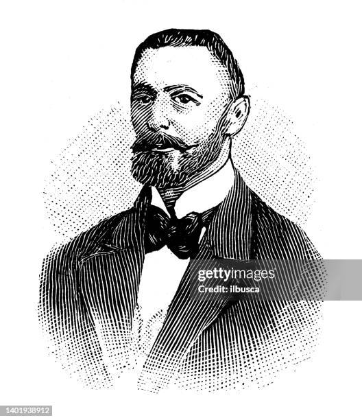 antique illustration: antarctic expedition, lieutenant danco - danco stock illustrations