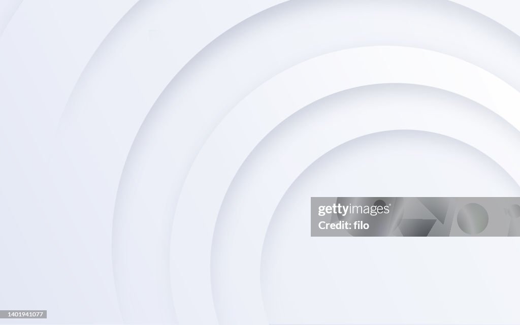 Abstract White Circle Layers Background