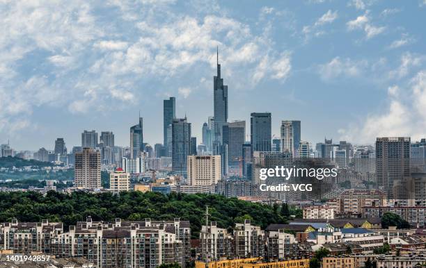 General view of the Nanjing skyline on June 8, 2022 in Nanjing, Jiangsu Province of China.