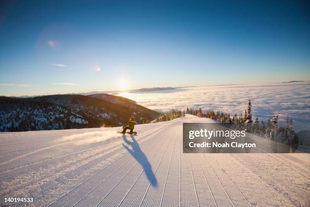 usa, montana, whitefish, tourist on ski slope - whitefish stock pictures, royalty-free photos & images