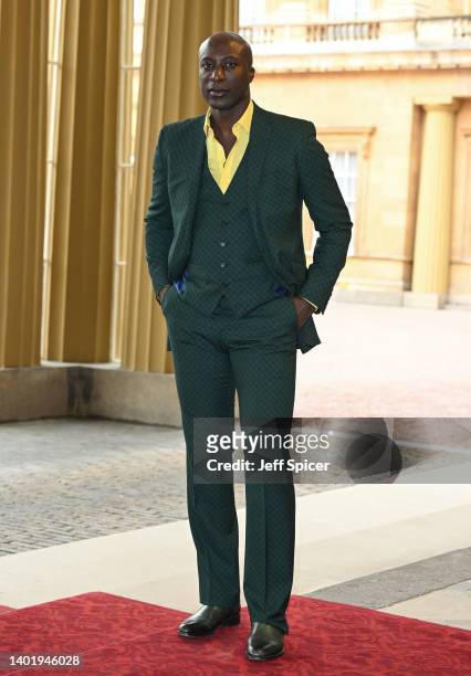Ozwald Boateng attends a reception to celebrate the Commonwealth Diaspora hosted by Prince Charles, Prince of Wales and Camilla, Duchess of Cornwall...