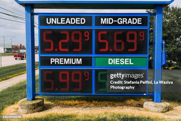 record high gas prices - premium gasoline stock pictures, royalty-free photos & images