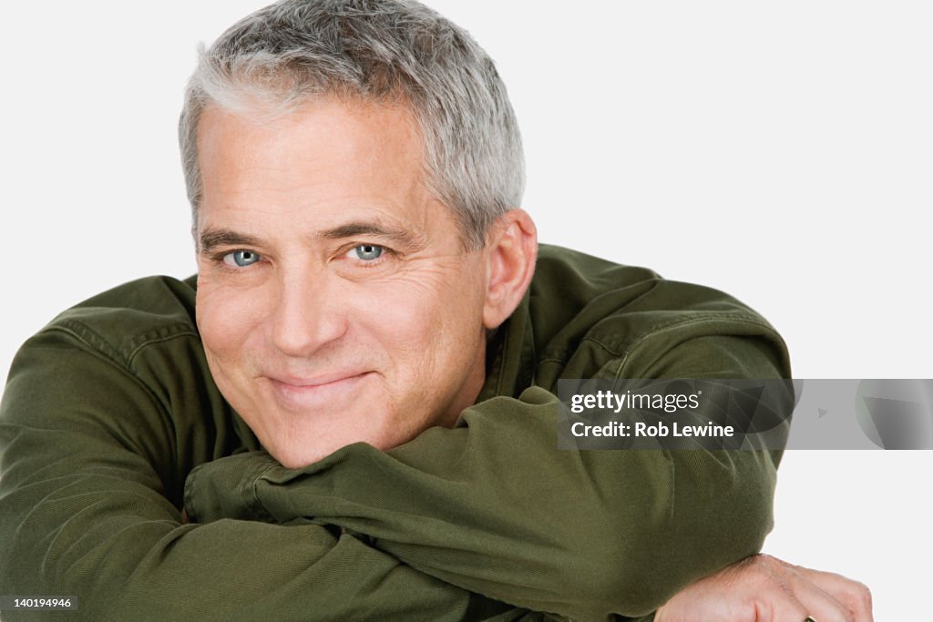 Studio portrait of mature man