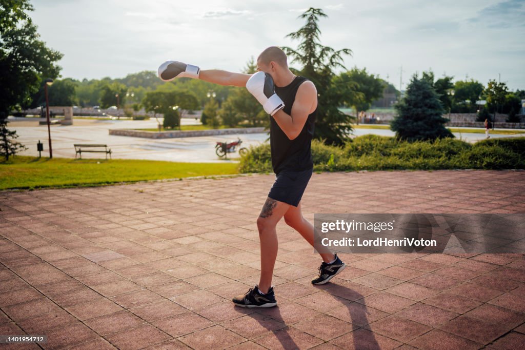 Kickboxing Stock Man Practicing Kickboxing High-Res Stock Photo - Getty Images
