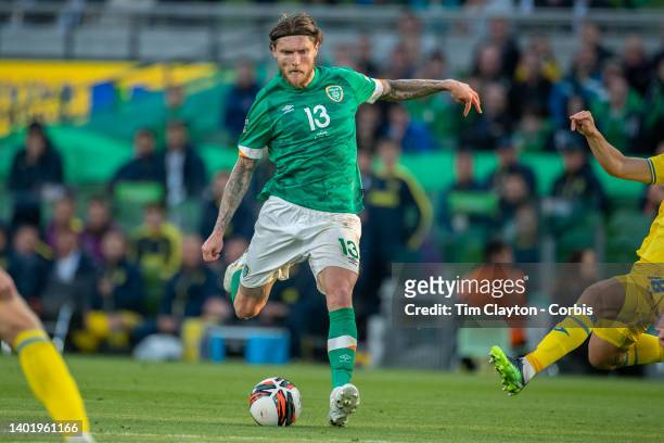 June 8: Jeff Hendrick of Republic of Ireland in action during the Republic of Ireland V Ukraine, Nations League League B - Group One match at Aviva...