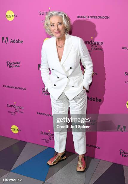 Emma Thompson attends the "Good Luck to You, Leo Grande" premiere at Sundance Film Festival London at Picturehouse Central on June 9, 2022 in London,...
