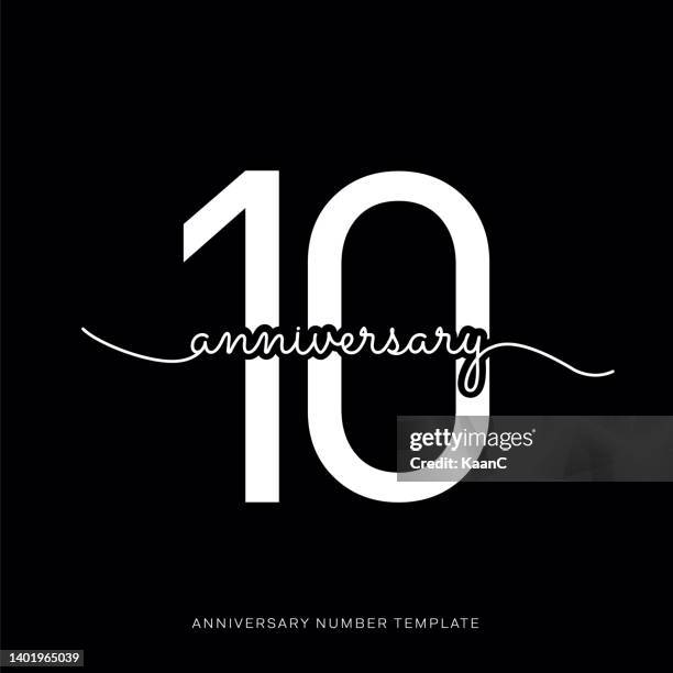 bildbanksillustrationer, clip art samt tecknat material och ikoner med anniversary logo template isolated, anniversary icon label, anniversary symbol stock illustration - 10th anniversary